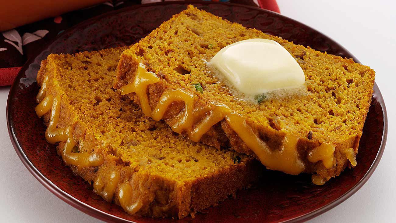 Indian-Spiced Pumpkin Bread with Colby